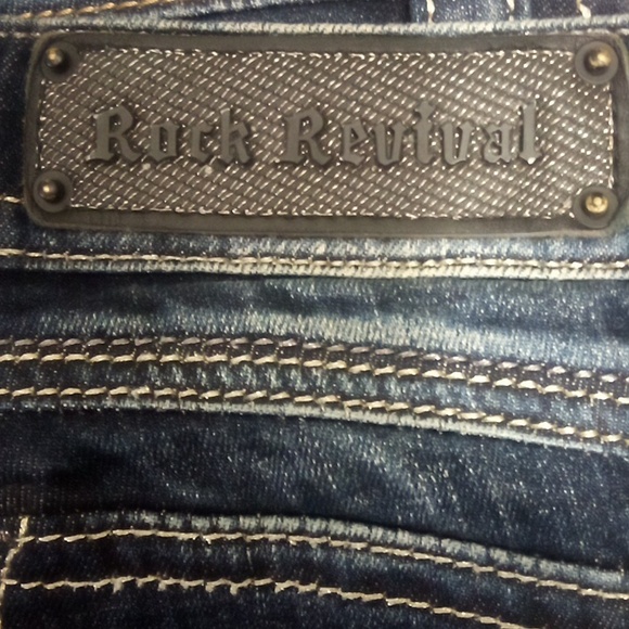 Rock Revival NWOT Women's 26 Skinny Johanna Bejeweled Rhinestones Distressed - Picture 9 of 13